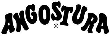 A black and white logo of Angostura